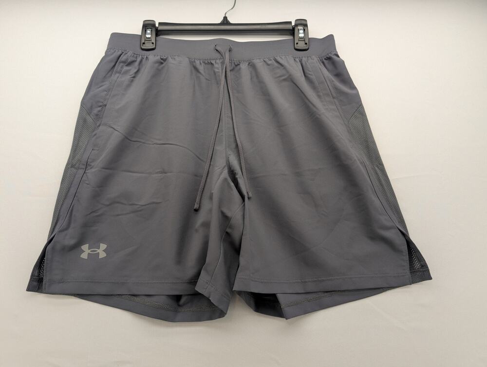 NWT Under Armour Men's UA Launch Unlined 7" Shorts in Castlerock sz Large